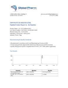 Certificate of Analysis