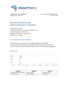 Certificate of Analysis